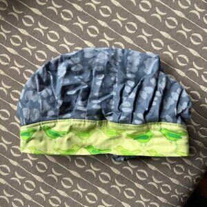 Cute gray and green scrub cap